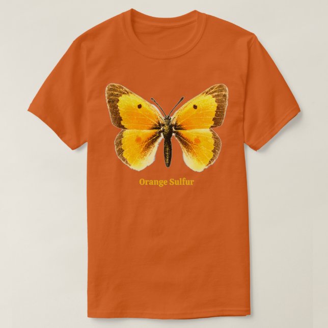 Orange Sulfur Butterfly T-Shirt (Design Front)