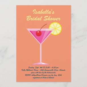 Orange Summer Bridal Shower Invitation