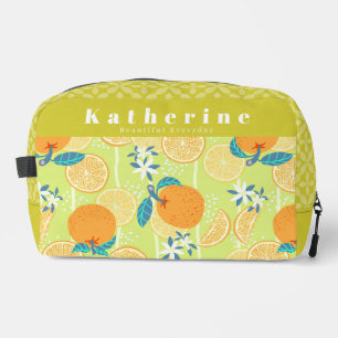 Orange Summer Green Dopp Kit
