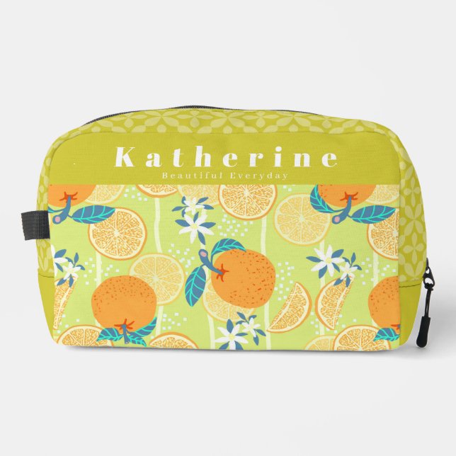 Orange Summer Green Dopp Kit (Front)