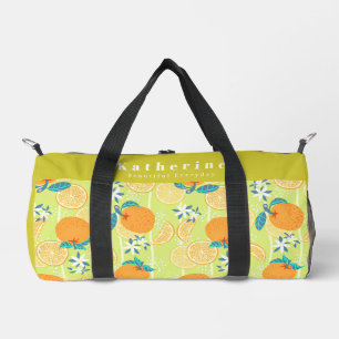 Orange Summer Green Duffle Bag