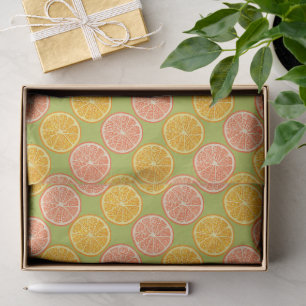 Orange Summer Green Tissue Paper