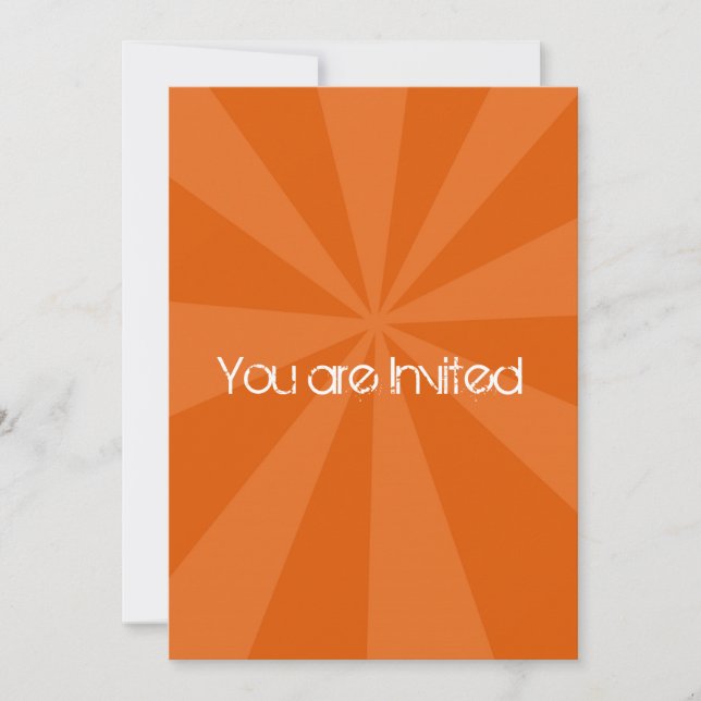 Orange Sunburst Baby Shower Invitation (Front)
