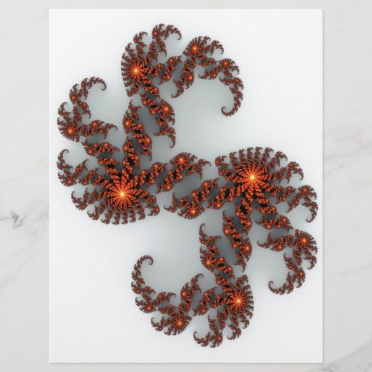 Orange Sunburst Fractal (Front)