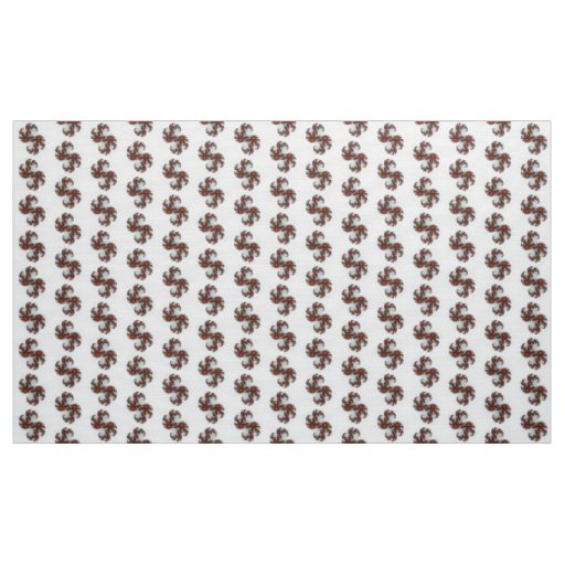 Orange Sunburst Fractal Fabric