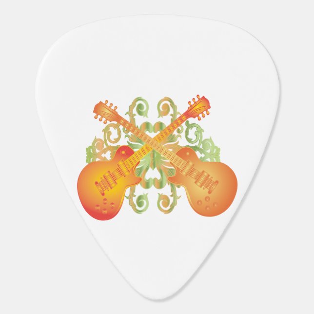 Orange Sunburst Guitars Incredible Budget Guitar Pick (Back)
