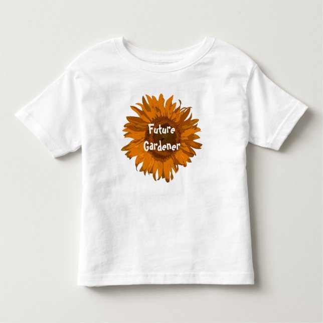 Orange Sunflower Future Gardener Toddler T-shirt (Front)
