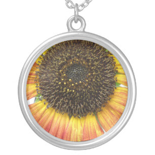 Orange Sunflower Necklace
