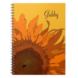 Orange Sunflower Notebook