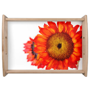 Orange Sunflower Serving Tray