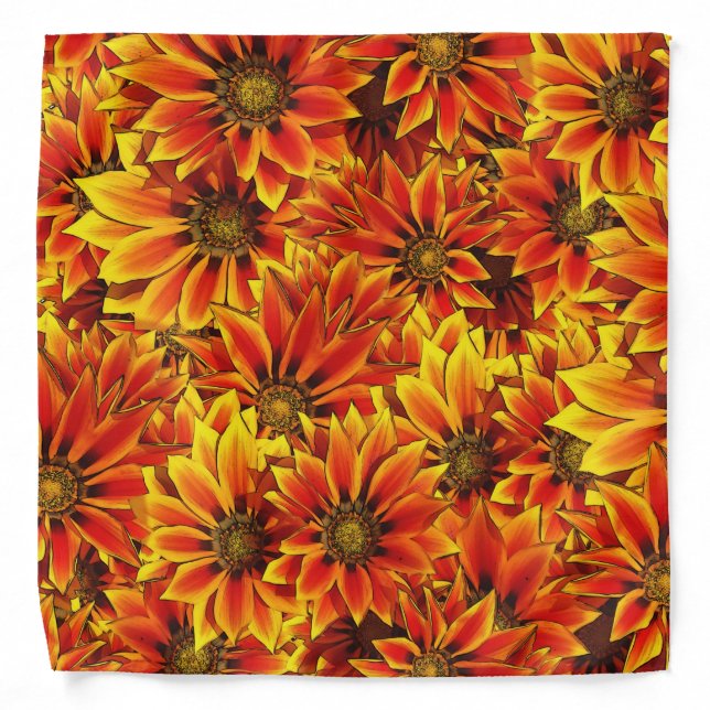 Orange Sunflowers Bandana (Front)