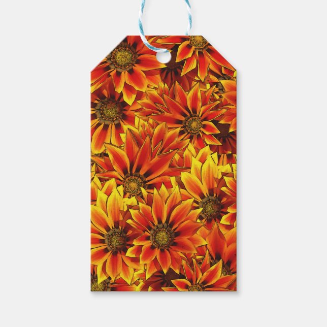Orange Sunflowers Gift Tags (Front)