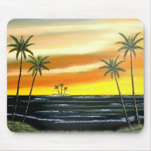 Orange Sunrise Mouse Pad