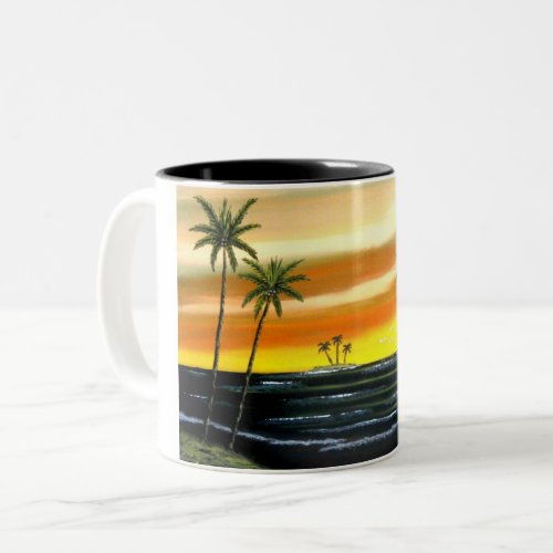 Orange Sunrise Two_Tone Coffee Mug