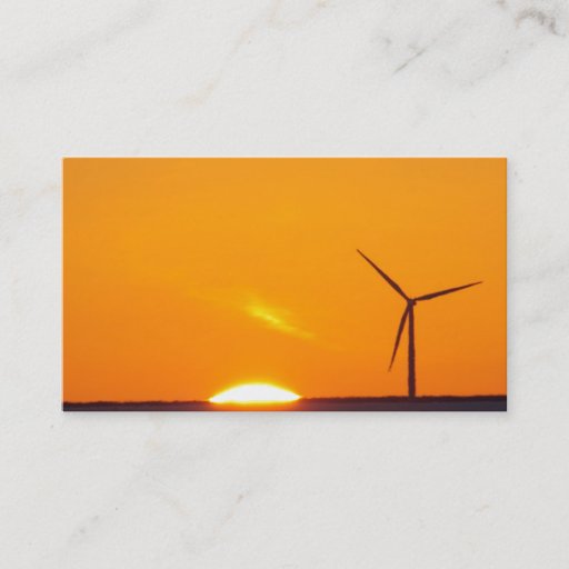 Customizable Orange Sunset Business Card