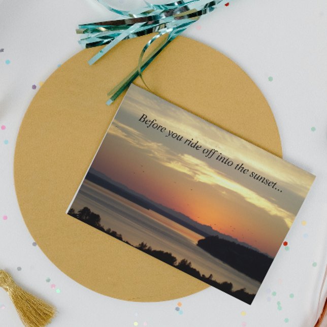 Orange Sunset Happy Retirement From All Card (In Situ)