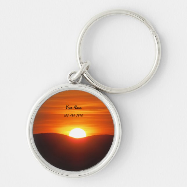 Orange Sunset Keychain (Front)