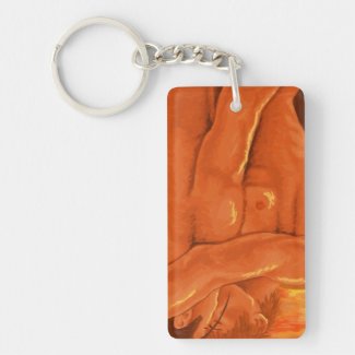 Orange Sunset Kiss keychain