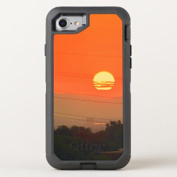 Orange Sunset Otterbox Defender Iphone Se/8/7 Case by InnerEssenceArt at Zazzle