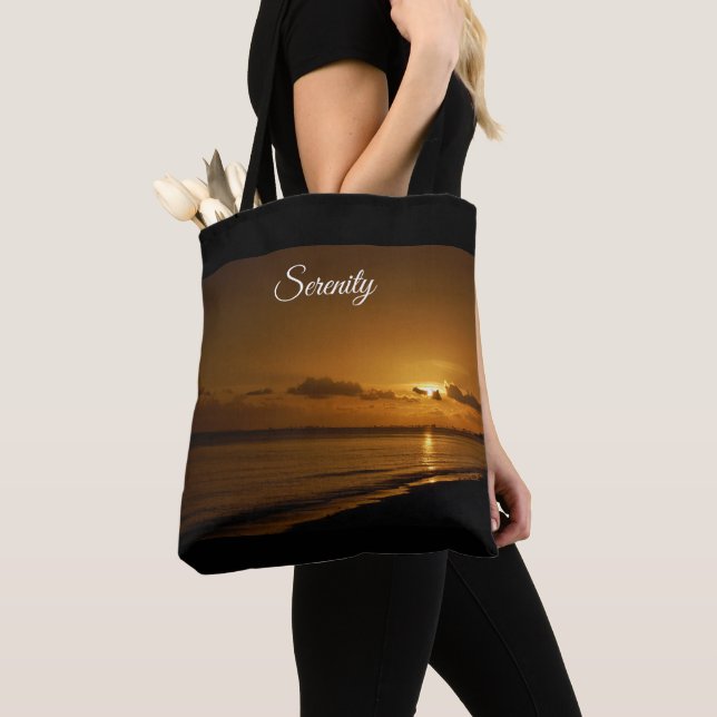 Orange sunset serenity tote bag (Close Up)