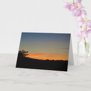 Orange Sunset Silhouette Landscape Card