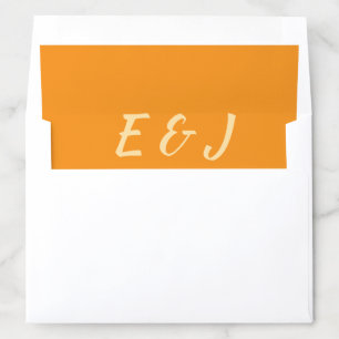 Orange Sunset Wedding Envelope Liner