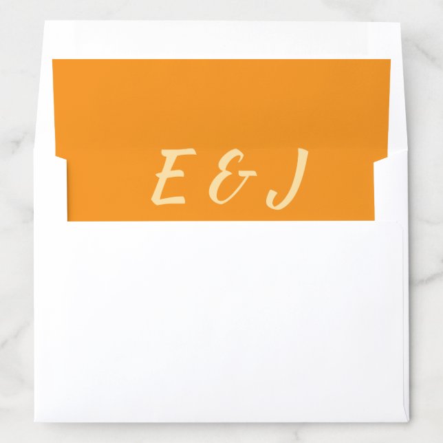 Orange Sunset Wedding Envelope Liner (In Envelope)
