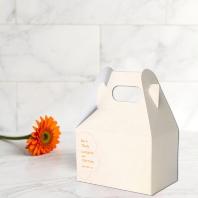 Orange Sunset Wedding Favor Boxes (Creator Uploaded)