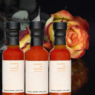 Orange Sunset Wedding Hot Sauces