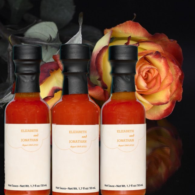 Orange Sunset Wedding Hot Sauces (Creator Uploaded)