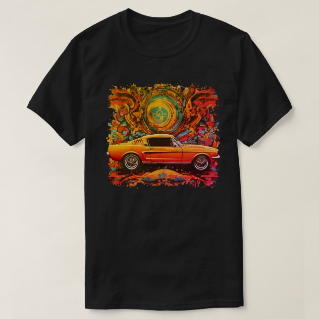 Orange Sunshine Graffiti Car Tee (Design Front)