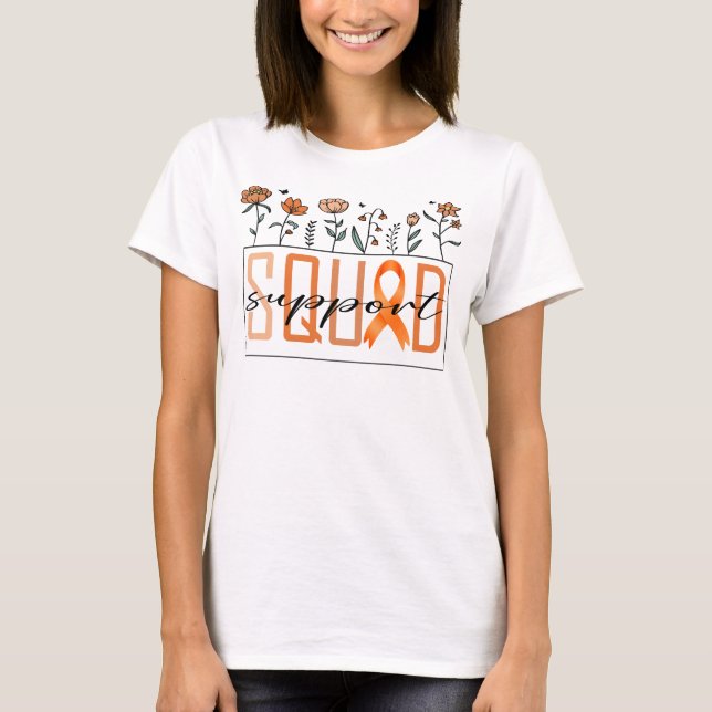 orange support squad copd awareness flower    T-Shirt (Front)