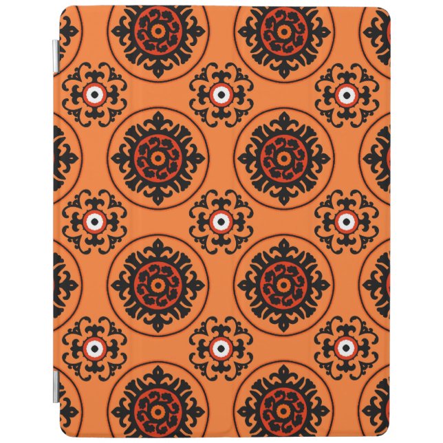 Orange Suzani Pattern iPad Smart Cover (Front)