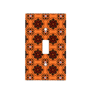Orange Suzani Pattern Light Switch Cover