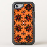 Orange Suzani Pattern OtterBox Defender iPhone SE/8/7 Case