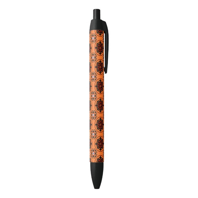 Orange Suzani Pattern Pen (Bottom (Vertical))