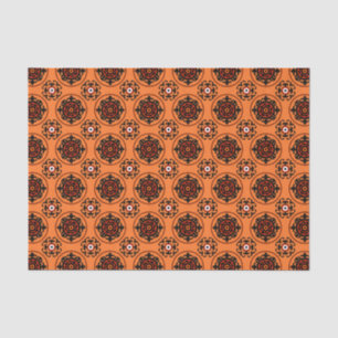 Orange Suzani Pattern Tissue Paper