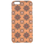 Orange Suzani Pattern Clear iPhone 6 Plus Case
