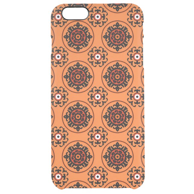 Orange Suzani Pattern Uncommon iPhone Case (Back)