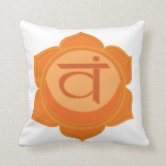 Sacral Chakra Orange Rose Svadhisthana Overlay Throw Pillow