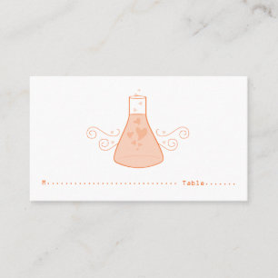Orange Sweet Chemistry Place Card