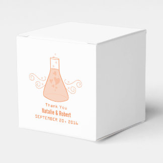 Orange Sweet Chemistry Wedding Favor Boxes