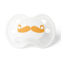 Orange Swirl Mustache Pacifier Orange Swirl Mustache Pacifier