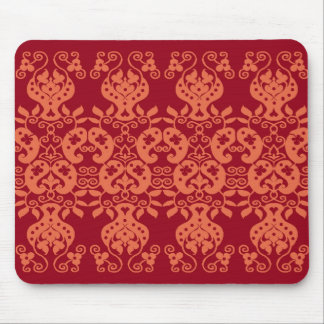 Orange Swirls&Paisley Decorative Pattern mousepad