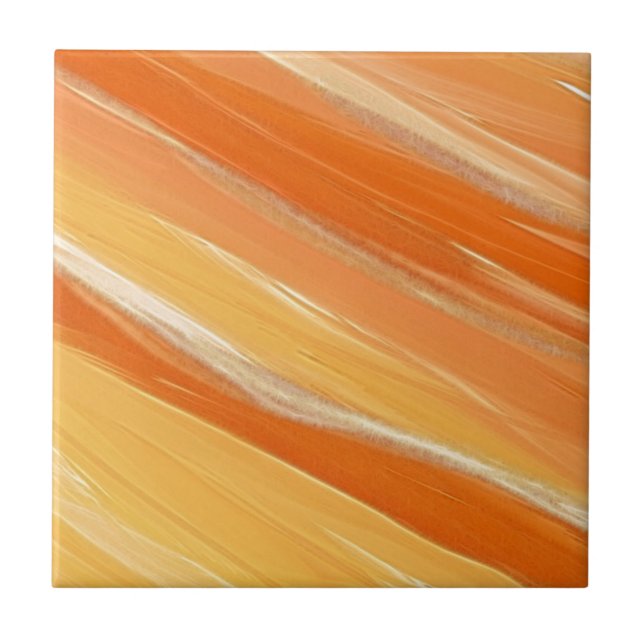 Orange Swirls Tile (Front)