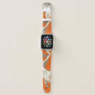 Orange swirly apple watch band