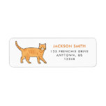 Orange Tabby Cat Address Label