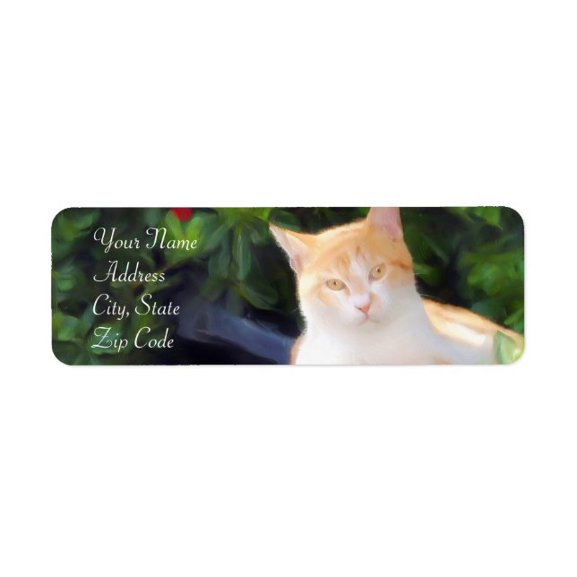 Orange Tabby Cat Address Labels (Front)