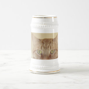 Orange Tabby Cat Beer Stein