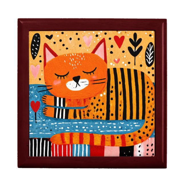 Orange Tabby Cat  Gift Box (Front)